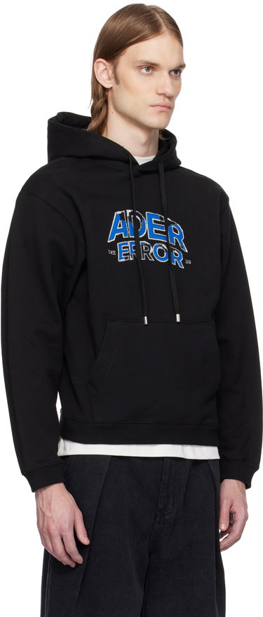 Dukserice ADER ERROR Distressed Logo Graphic Print Hoodie Crna | BN25FYHD0101BK, 4