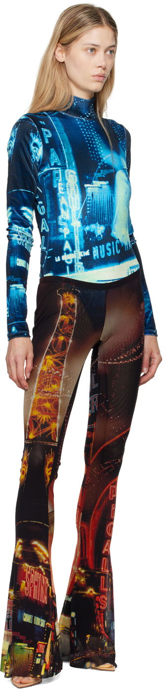 Body Jean Paul Gaultier Gaultier Velvet Printed Turtleneck Bodysuit Višebojno | 24/30-F-BD049-J554-59560100, 4