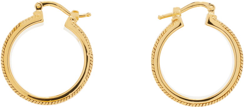 Naušnice Jil Sander Jil Sander Textured Hoop Earrings Žuta | J12VG0307_P4877