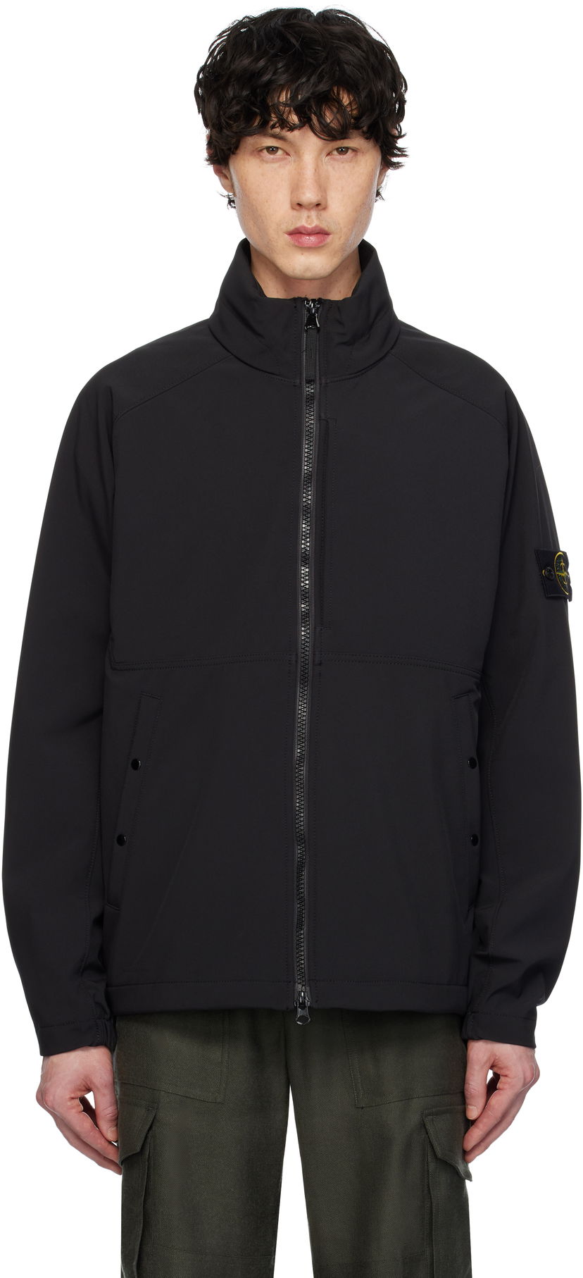 Vjetrovka Stone Island Stone Island Light Soft Shell Jacket Crna | K1S15 4100010 S0A22