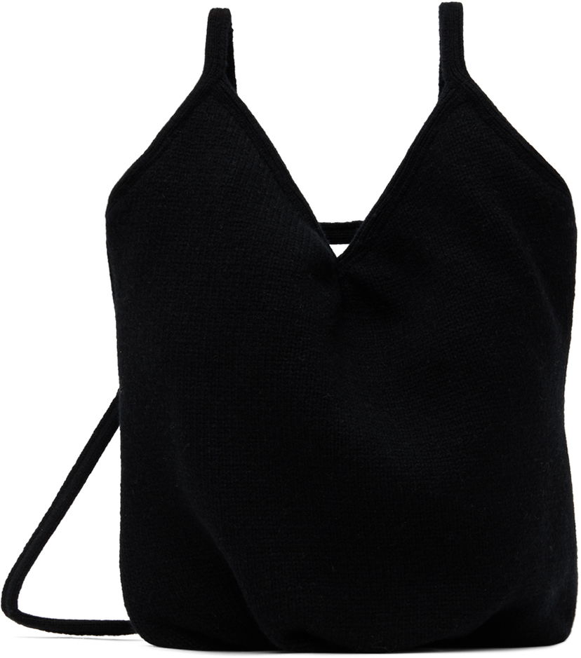 Torba za rame We11done We11done Mini Touch Knit Shoulder Bag Crna | WD-AB3-23-481-U-BK