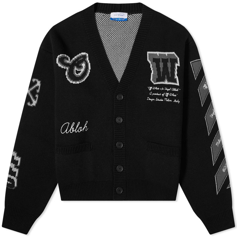 Džemper Off-White Varsity Cardigan Crna | OMHB019C99KNI0011010
