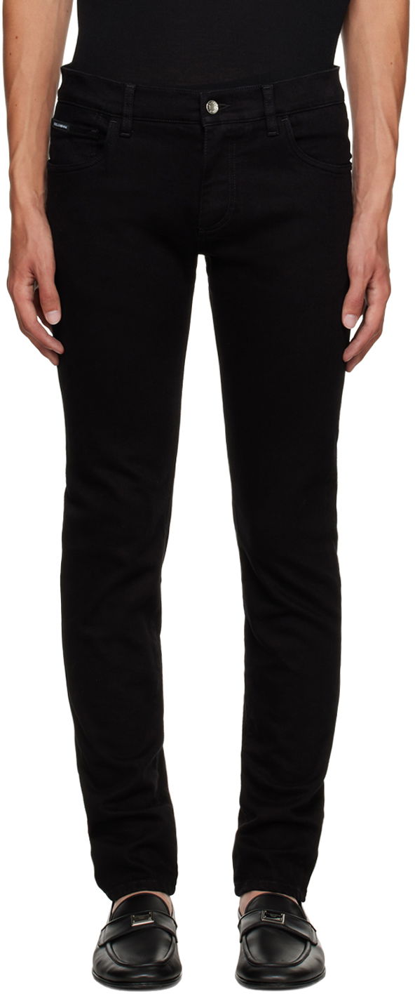 Jeans Dolce & Gabbana Black Skinny Jeans Crna | GY07LDG8HD1