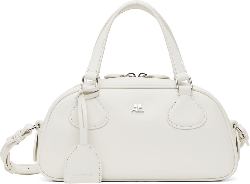 Ručna torbica Courrèges Courrèges Friday Bowling Leather Bag Bijela | 125GSA167CR0065