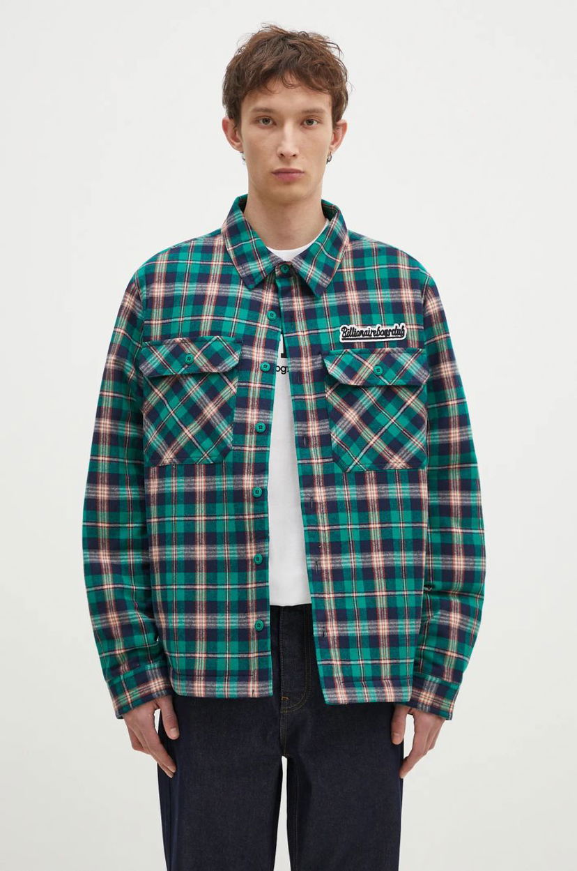Košulja BILLIONAIRE BOYS CLUB Billionaire Boys Club Padded Check Overshirt Zelena | B24430