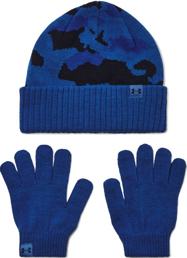 Rukavice Under Armour Camouflage Beanie and Gloves Set Plava | 1386641-432