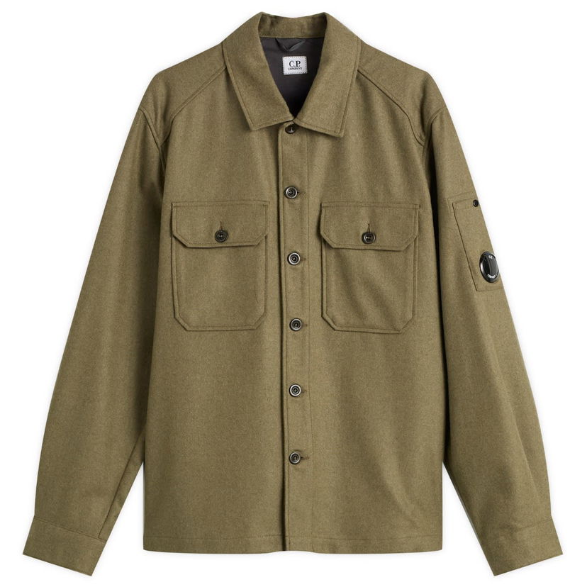 Košulja C.P. Company C.P. Company Felt Lens Overshirt Zelena | 19CMOS271A-110498A-652