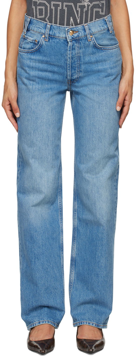 Jeans Anine Bing Gavin Long Denim Jeans Plava | A-06-10013-WHD21