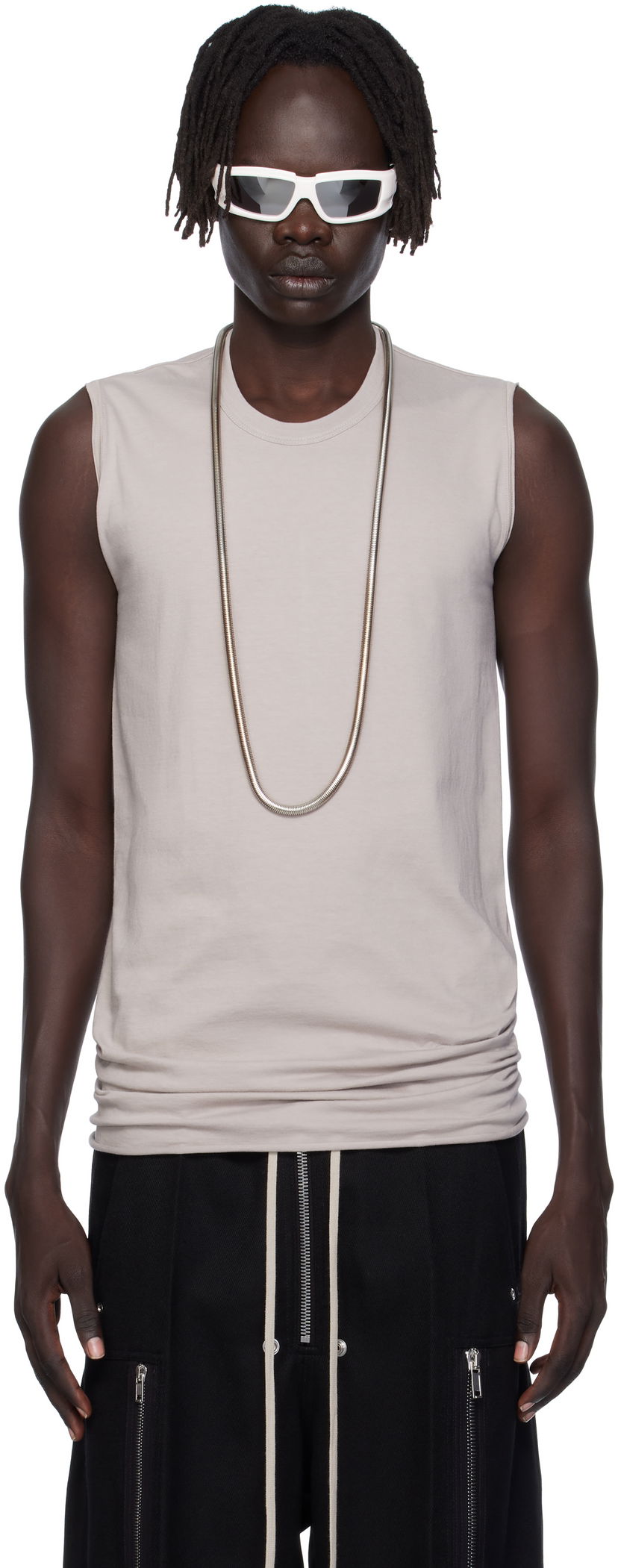 Majica bez rukava Rick Owens Rick Owens Concordians Basic Tank Top Bež | RU02E1151 JA