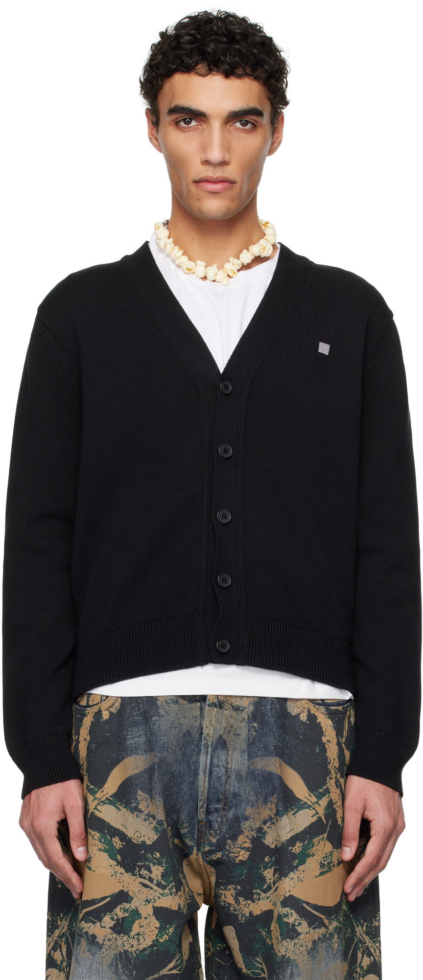 Džemper Acne Studios Acne Studios V-Neckline Cardigan Crna | C60104-