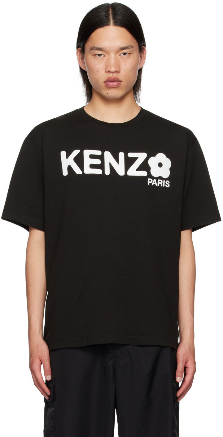 Majica kratkih rukava KENZO Black Paris Boke Flower 2.0 T-Shirt Crna | FE65TS4724SG