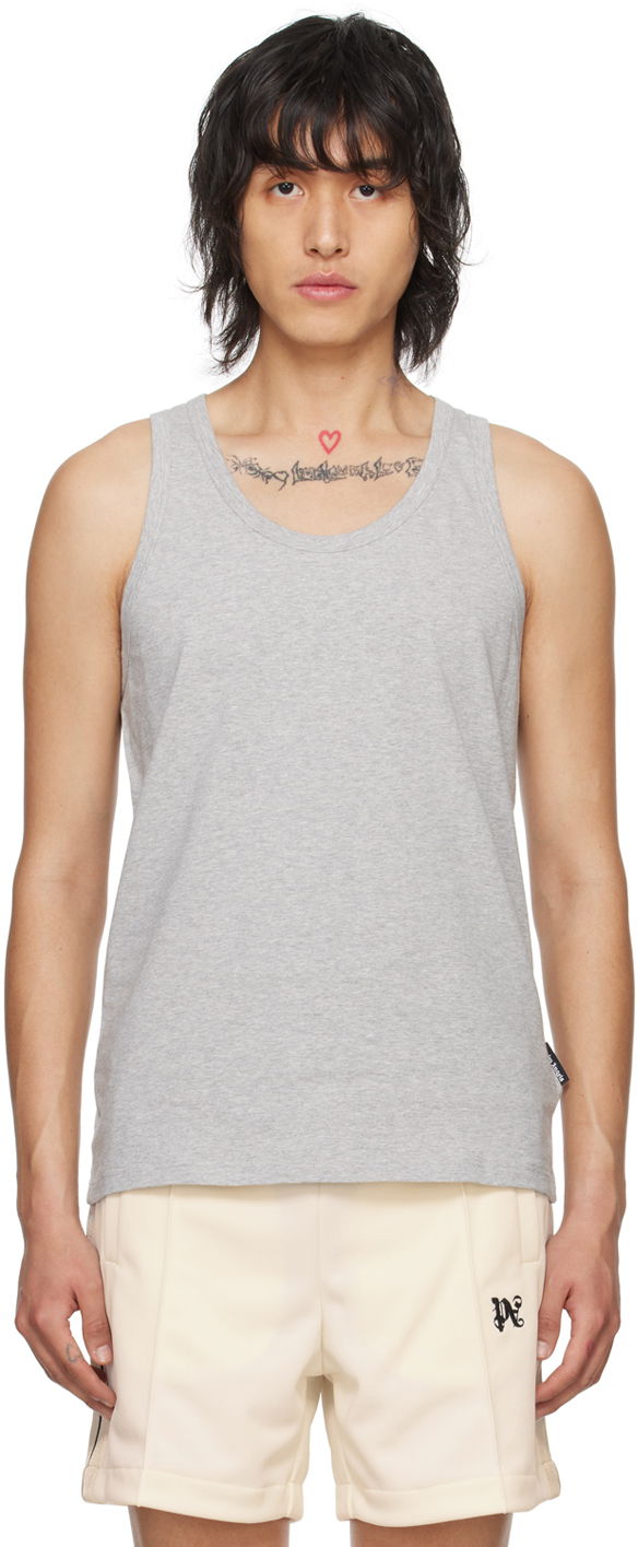 Majica bez rukava Palm Angels Essential Tank Top Siva | PMUE002C99FAB0020808