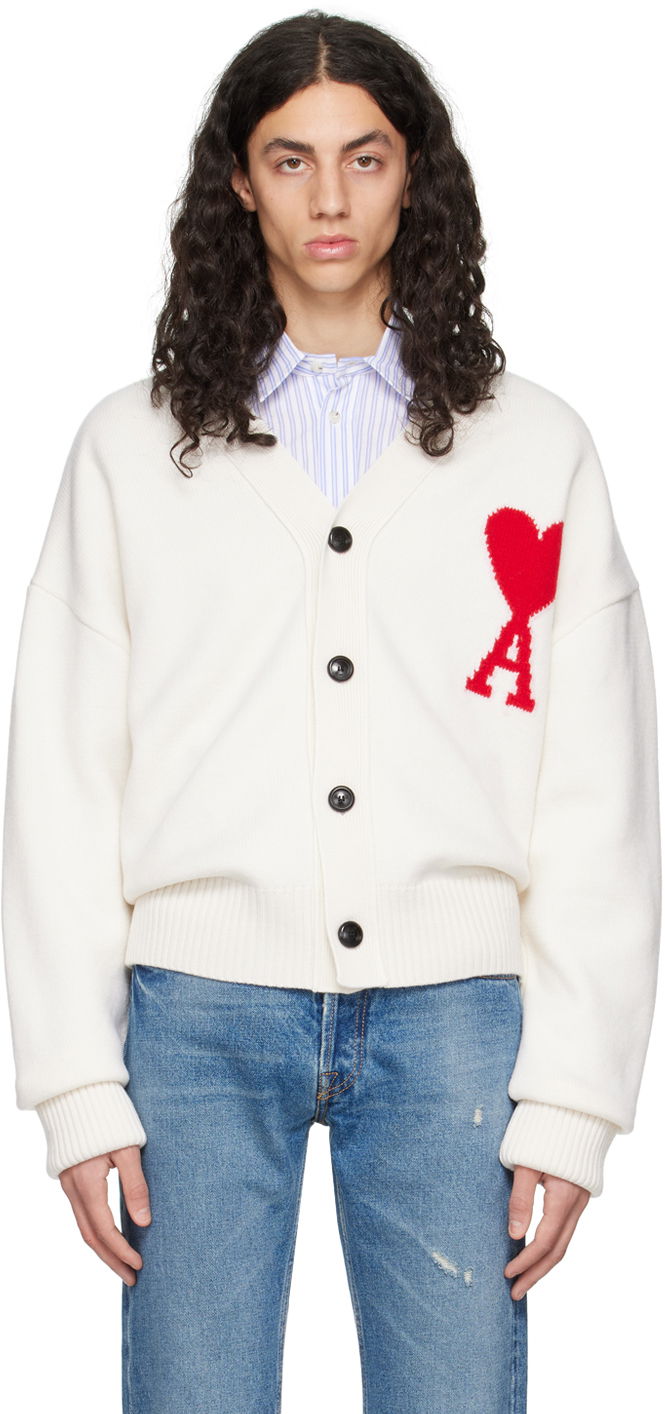 Džemper AMI Cardigan Bijela | BFUKC002.018, 0