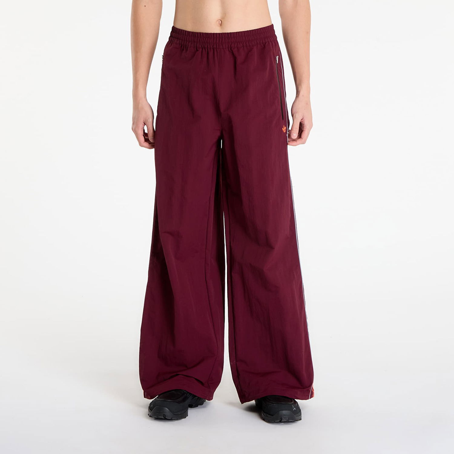 Hlače adidas Originals Venice Wide-Leg Wind Pant Tamnocrvena | JX3800, 0
