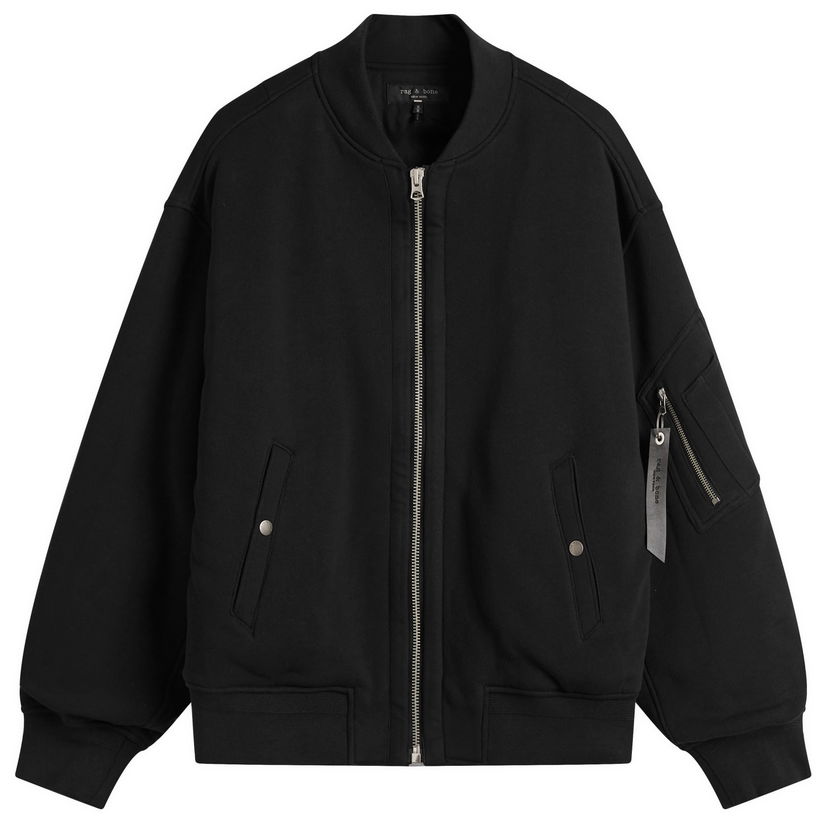 Bomber jakna rag & bone Manston Vintage Terry Bomber Jacket Crna | MBC24HT010V810