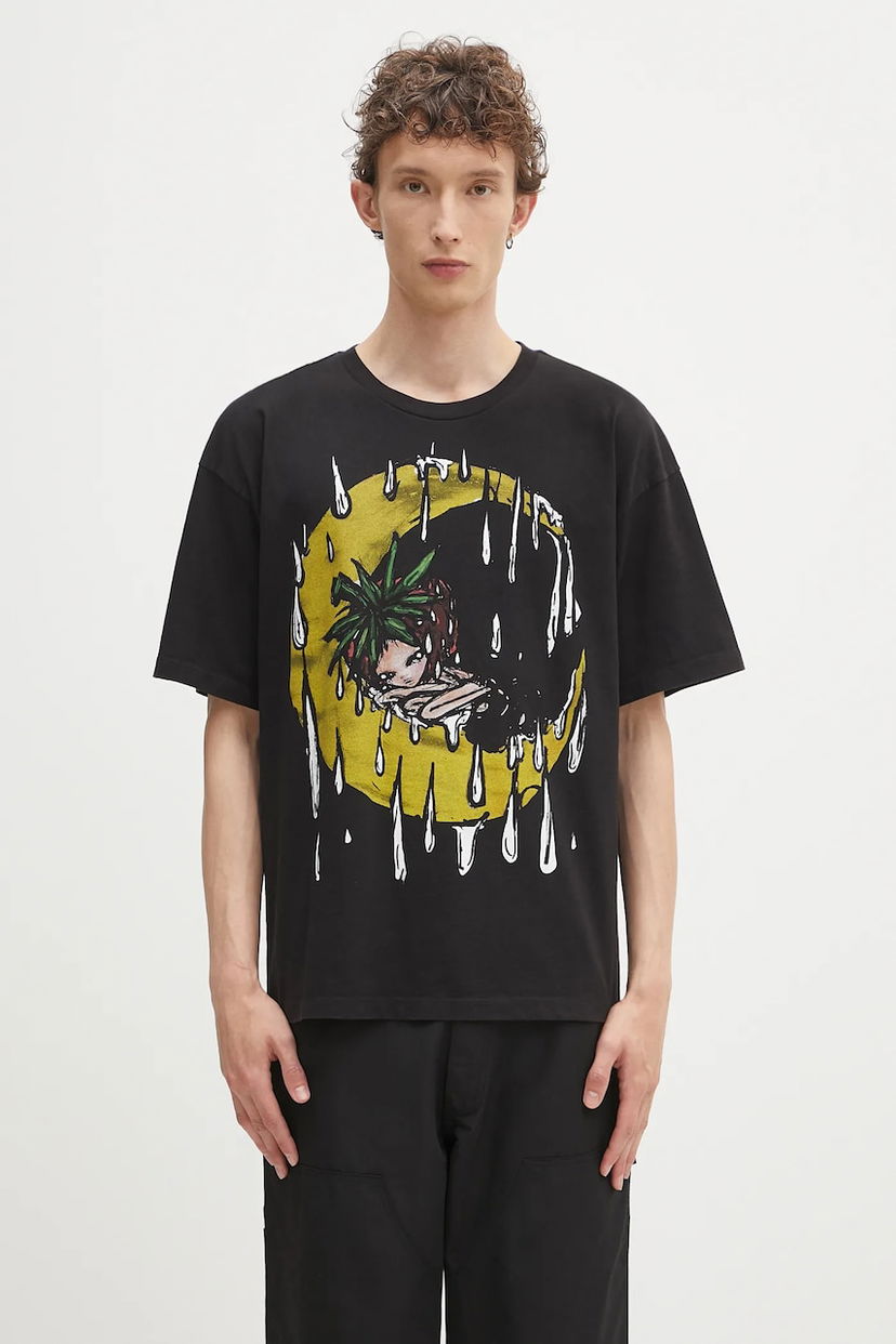 Majica kratkih rukava Sky High Farm Sky High Farm Eri Print T-Shirt Crna | SHF07T032