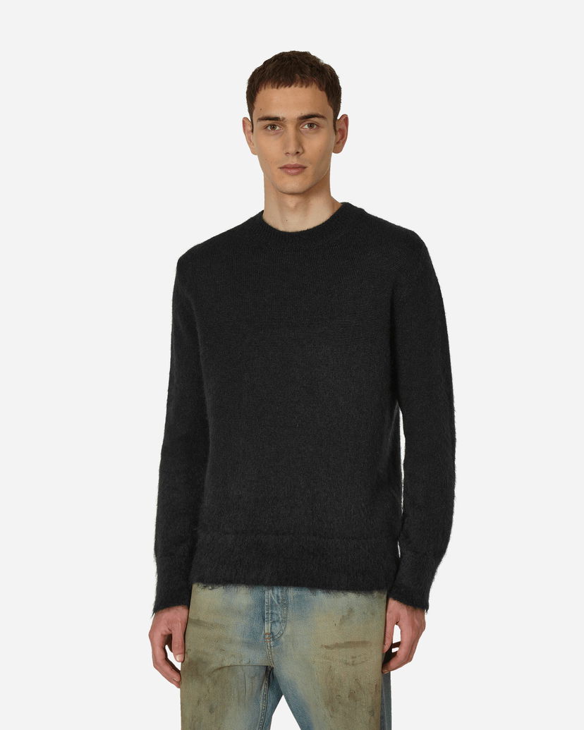 Džemper Off-White Mohair Arrow Knit Crewneck Sweater Crna | OMHE170F23KNI001 1061