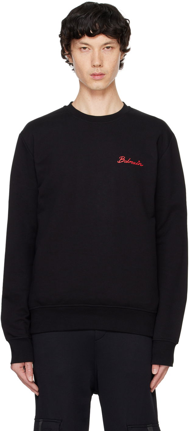 Dukserice Balmain 'Kiss' Print Sweatshirt Crna | DH0JQ040GE15