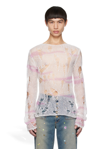 Džemper Acne Studios Laddered Sweater Bijela | B60276-