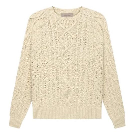 Džemper Fear of God Fear of God Essentials Cable Knit Sweater Bež | FOG-FW22-749