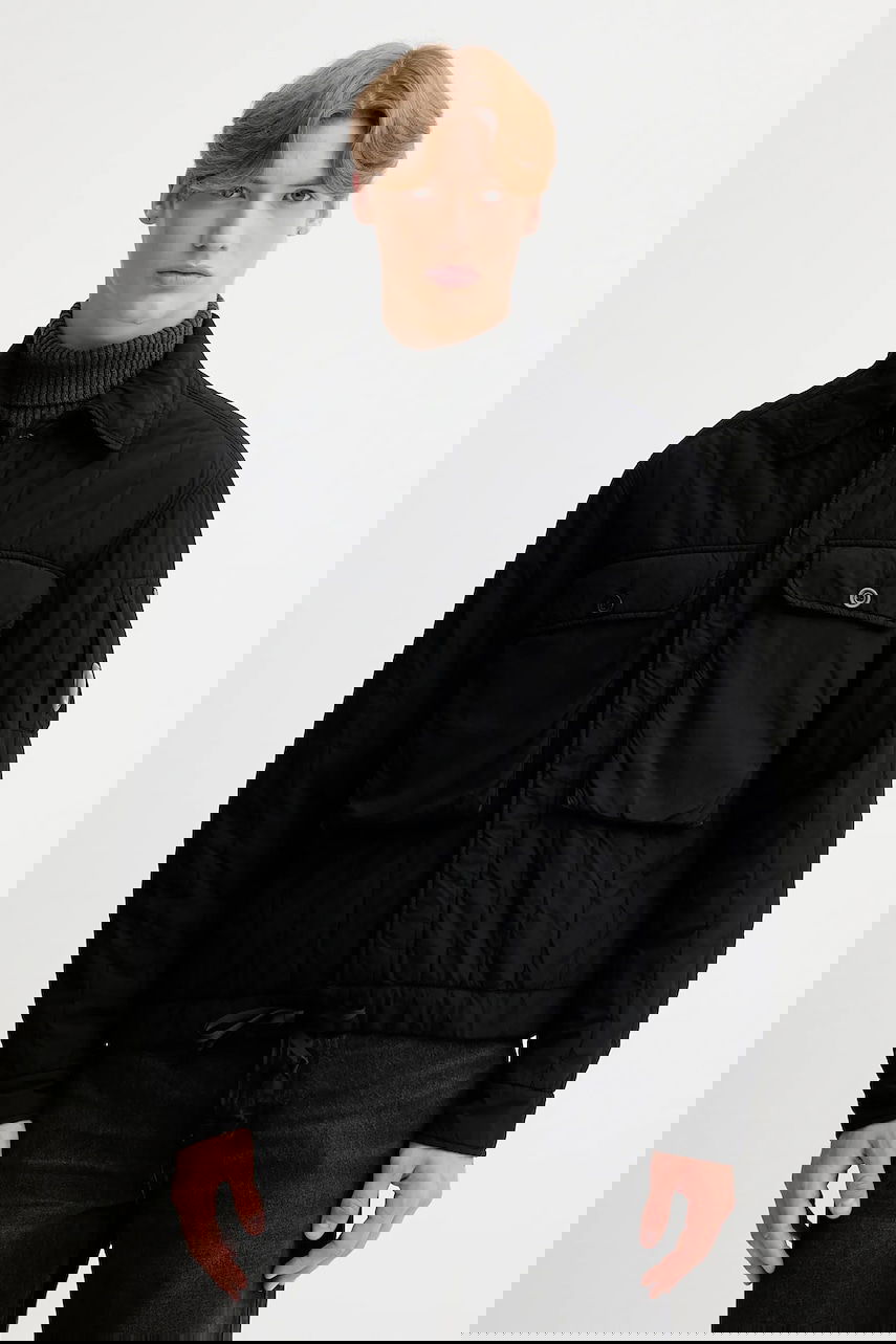 Jakna C.P. Company C.P. Company Quilted Overshirt Crna | 19CMOW080A110437G, 0