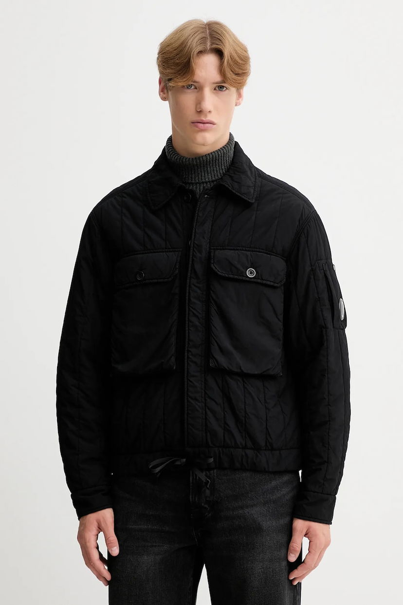 Jakna C.P. Company C.P. Company Quilted Overshirt Crna | 19CMOW080A110437G