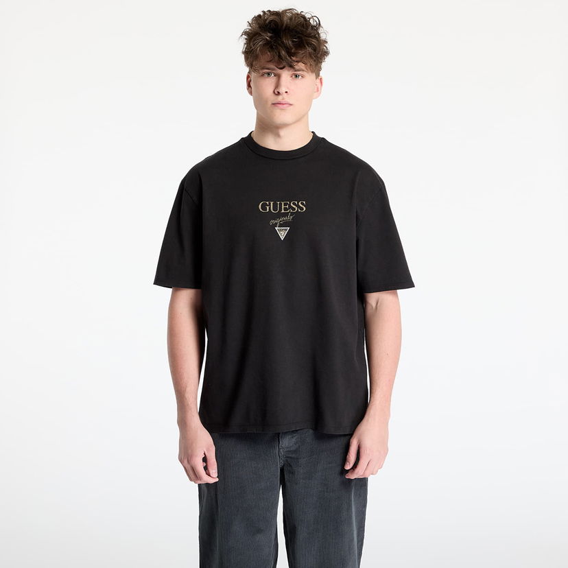 Majica kratkih rukava GUESS GUESS Originals Eco Printed Baker Logo T-Shirt Crna | M5GI69K8FQ4-JTMU