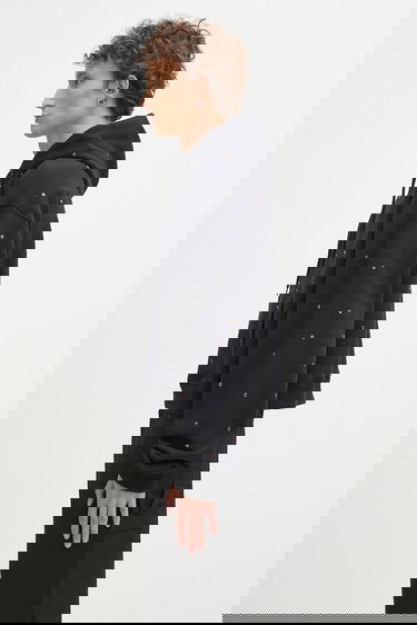 Dukserice Sky High Farm Sky High Farm Studded Cropped Hoodie Crna | SHF07T041, 1