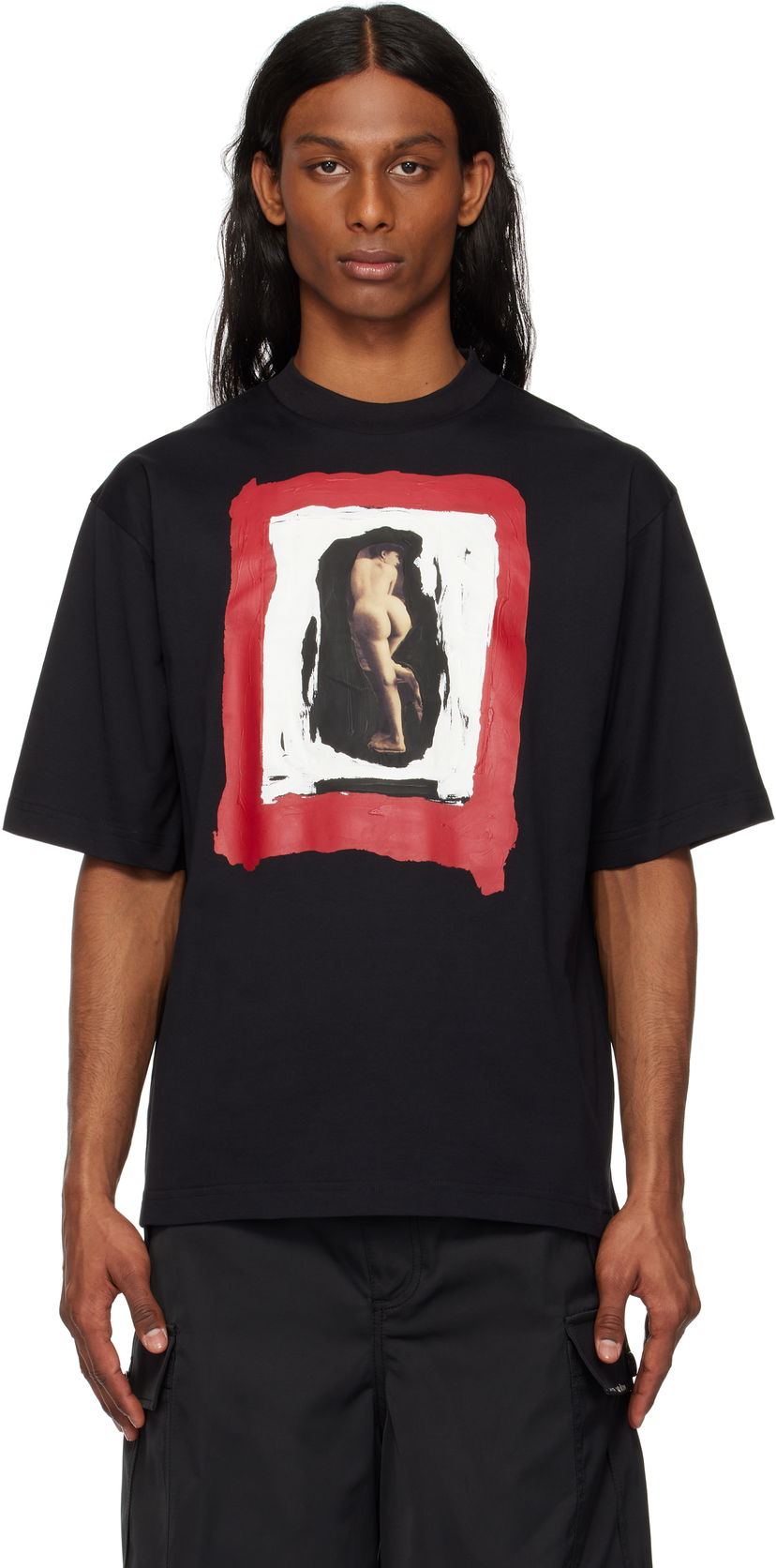 Majica kratkih rukava Marni Marni Nude Print T-Shirt Crna | HUMU0223OP USCX67