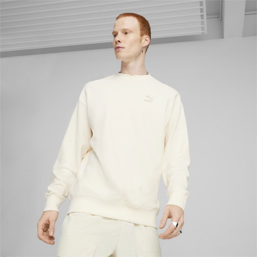 Dukserice Puma CLASSICS Waffle Crew M Bijela | 624253-66