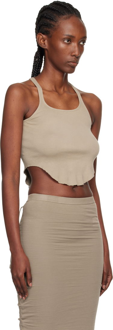 Majica bez rukava Rick Owens DRKSHDW Concordians Basic Rib Tank Top Smeđa | DS02E7100 RN, 4