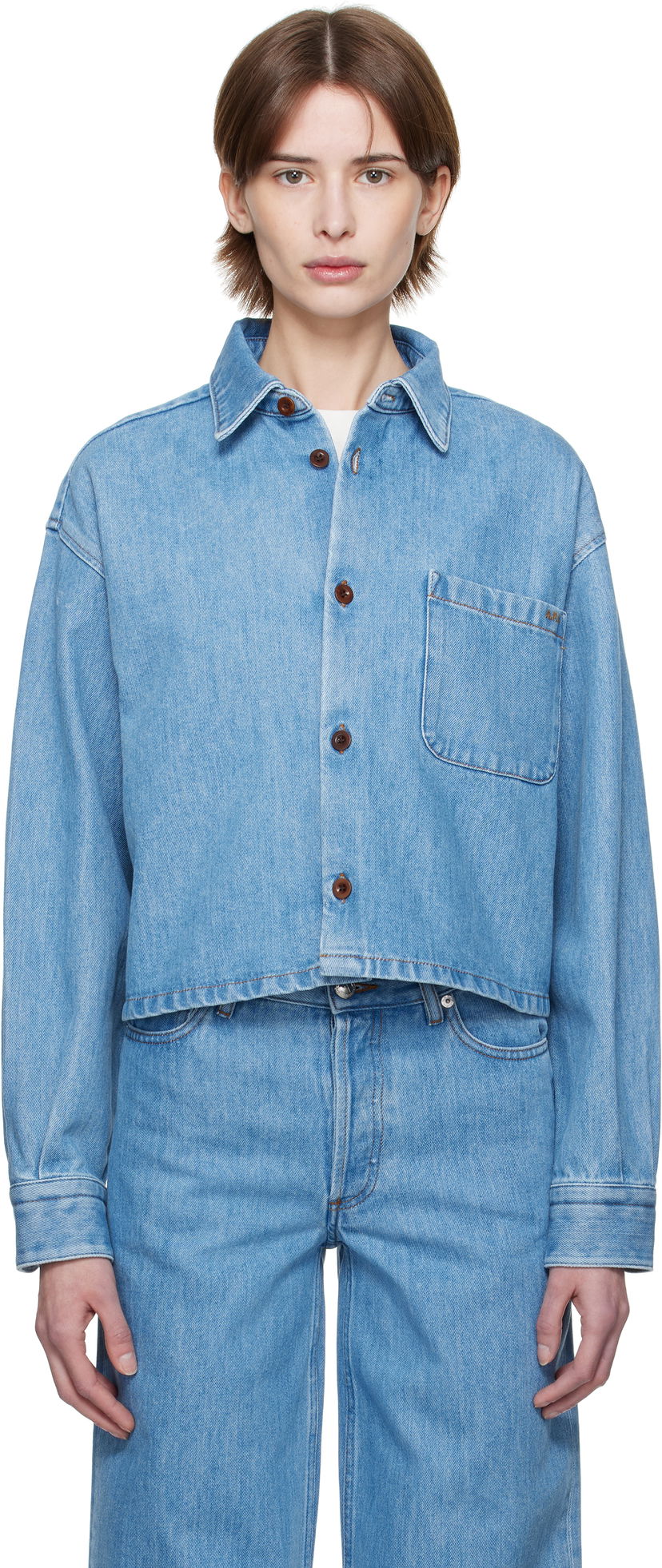 Košulja A.P.C. A.P.C. Samantha Denim Overshirt Plava | COHEQ-F02895