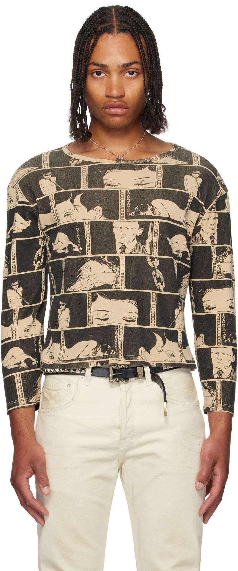 Majica kratkih rukava Enfants Riches Déprimés Enfants Riches Déprimés Diary Graphic Long Sleeve T-Shirt Bež | 010-847