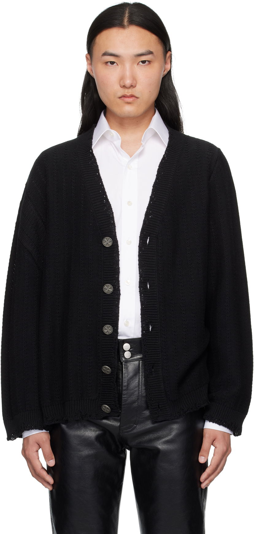 Džemper Enfants Riches Déprimés Enfants Riches Déprimés Asymmetrical Cardigan Crna | 080-250