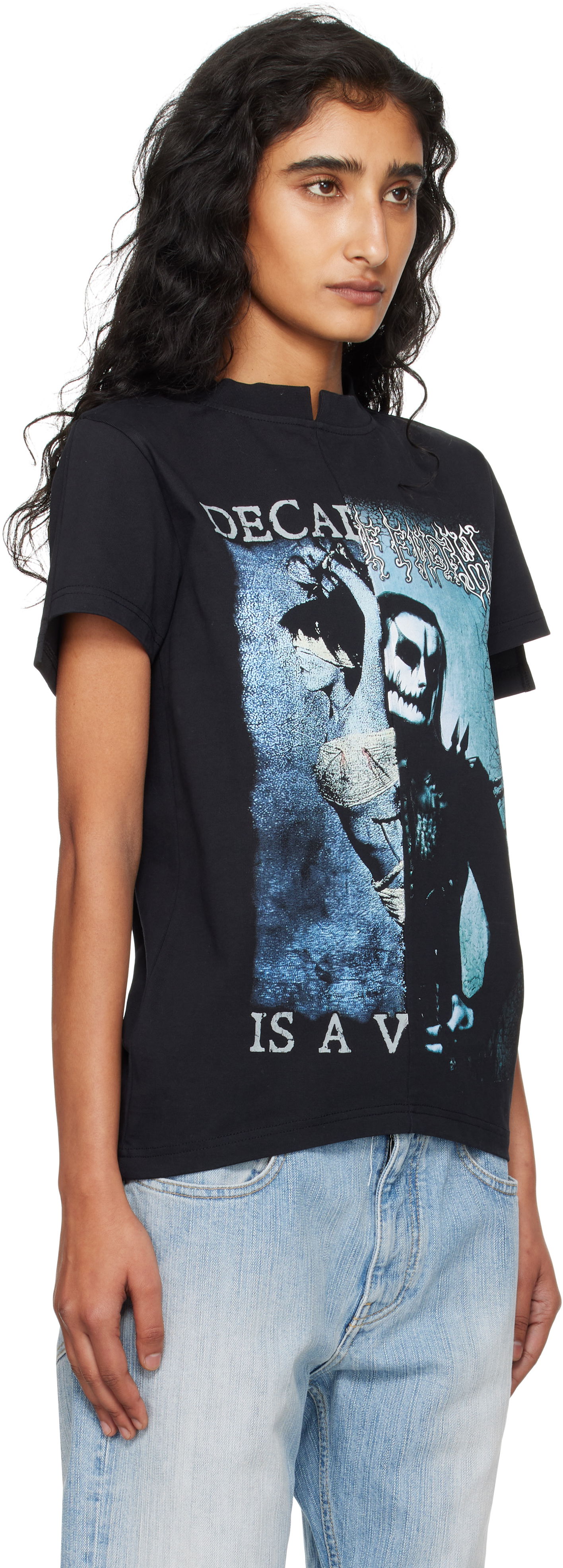 Majica kratkih rukava VETEMENTS VETEMENTS Cradle of Filth Cut-Up Fitted T-Shirt Crna | WCF76TR960BB, 1
