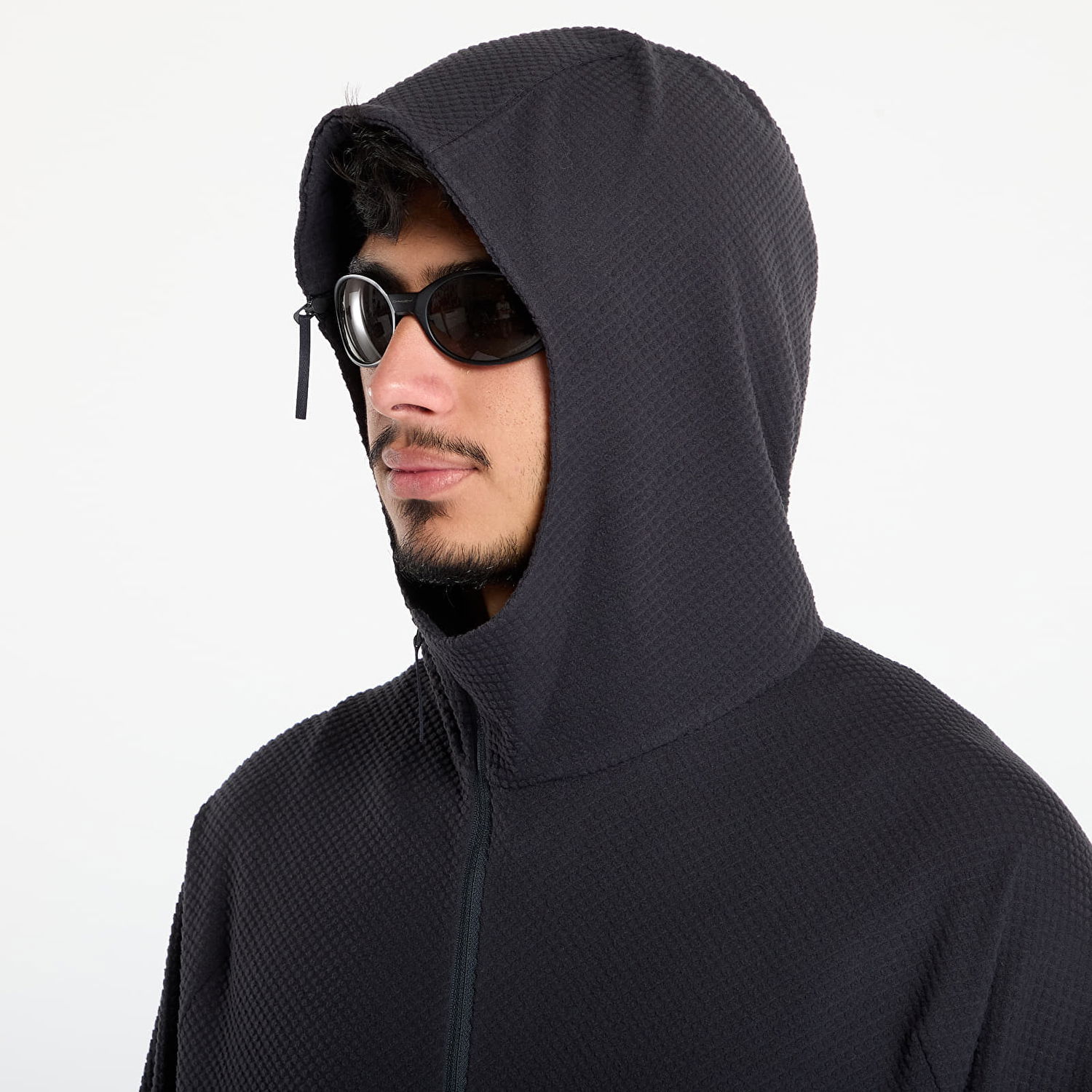 Dukserice Post Archive Faction (PAF) Textured Full-Zip Fleece Hoodie Crna | A1-100CC, 1