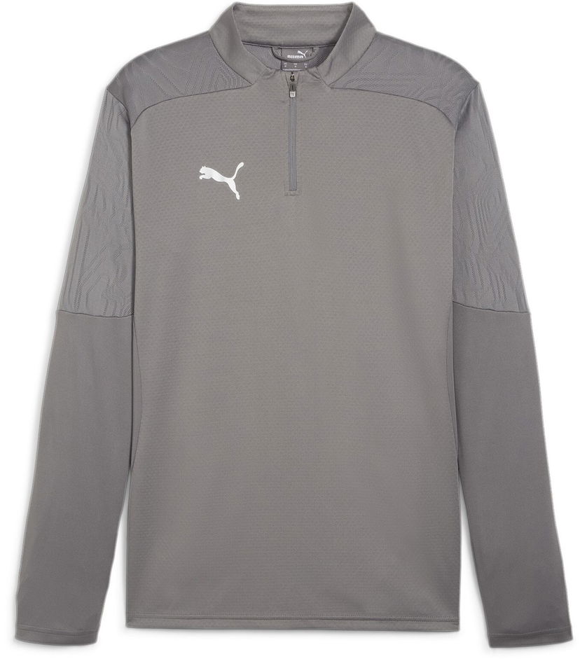 Majica kratkih rukava Puma teamFINAL Training 1/4 Zip Top Siva | 658551-13