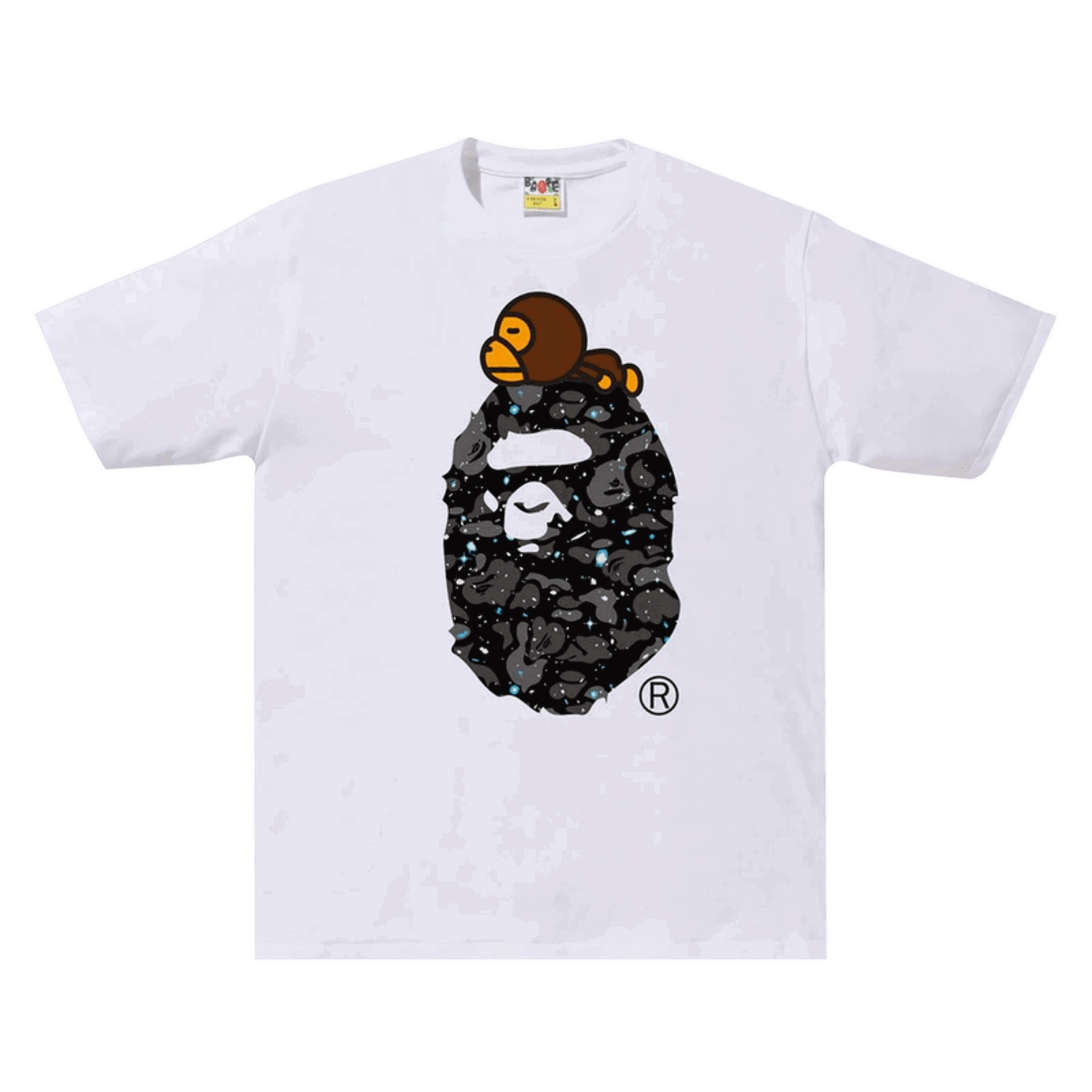 Majica kratkih rukava BAPE Space Camo Milo On Big Ape Tee Bijela | 2F30 110 008 WHITE, 0