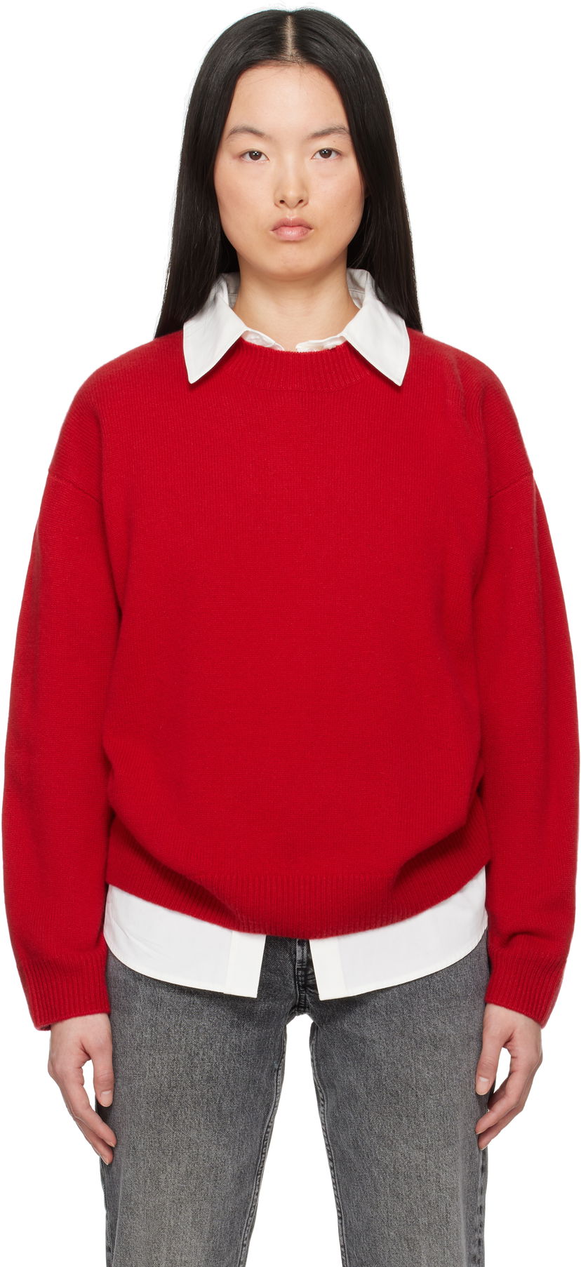 Džemper Anine Bing Anine Bing Lee Crewneck Sweater Crvena | A-09-10662-RED13