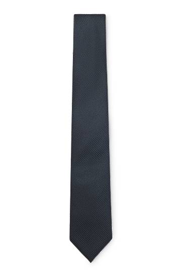 Pojasevi BOSS Jacquard Tie and Pocket Square Set Tamnoplava | 50532039