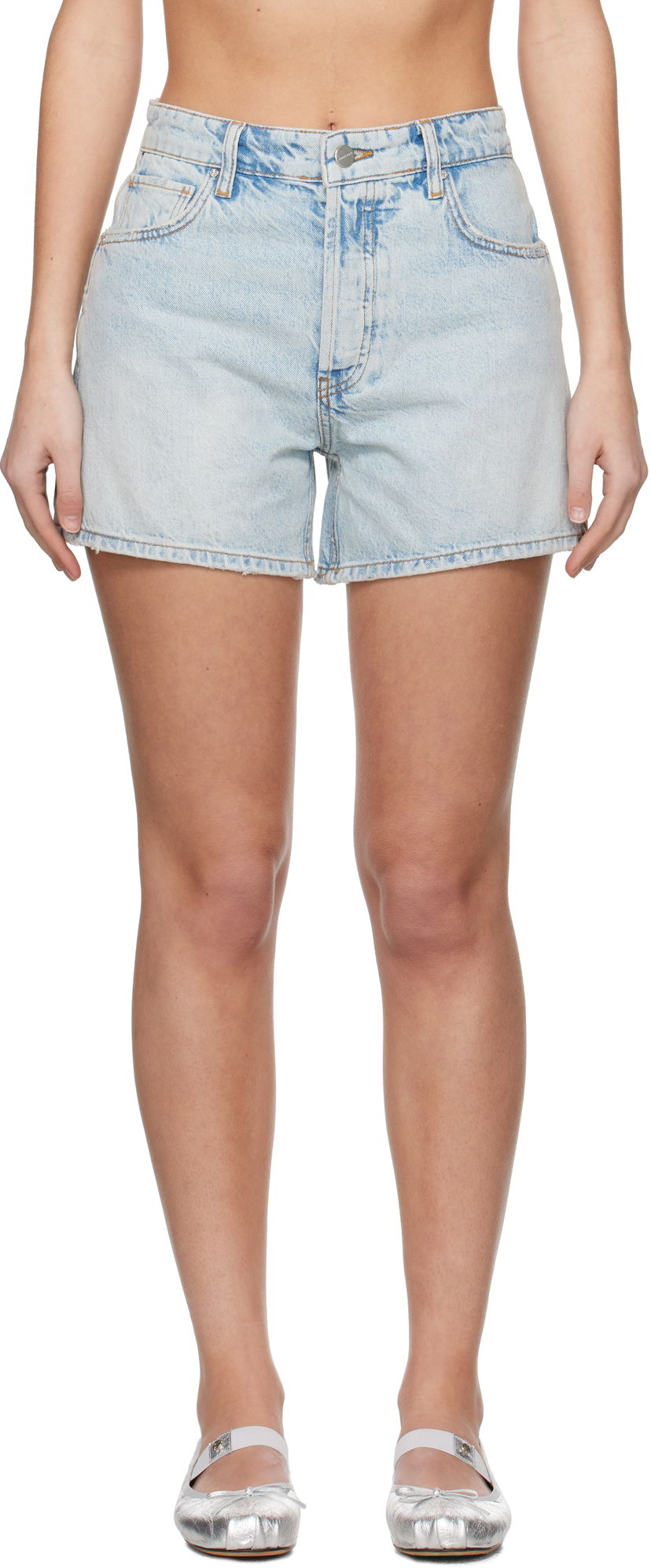 Kratke hlače Anine Bing ANINE BING Dalton Denim Shorts Plava | A-05-0355-WHD24