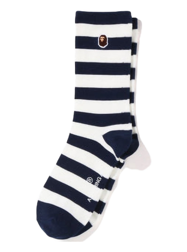 Čarape BAPE Ape Head One Point Hoop Socks Tamnoplava | 1I25-184-001