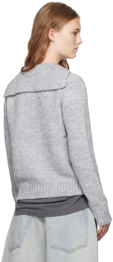 Džemper We11done Knit Sailor Collar Cardigan Siva | WD-KC2-24-632-W-GY, 2