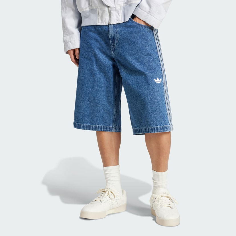 Kratke hlače adidas Performance Adicolor Denim Firebird Shorts Plava | JC6235