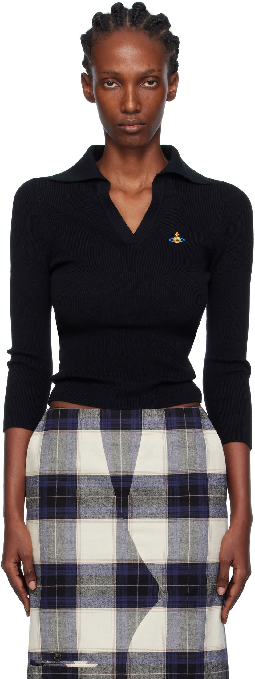 Polo majica Vivienne Westwood Vivienne Westwood Marina Knit Polo Crna | 18030040-Y001V-