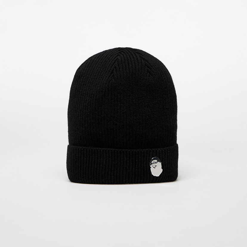 Kapica BAPE One Point Knit Cap Crna | 001HTK801304M BLK