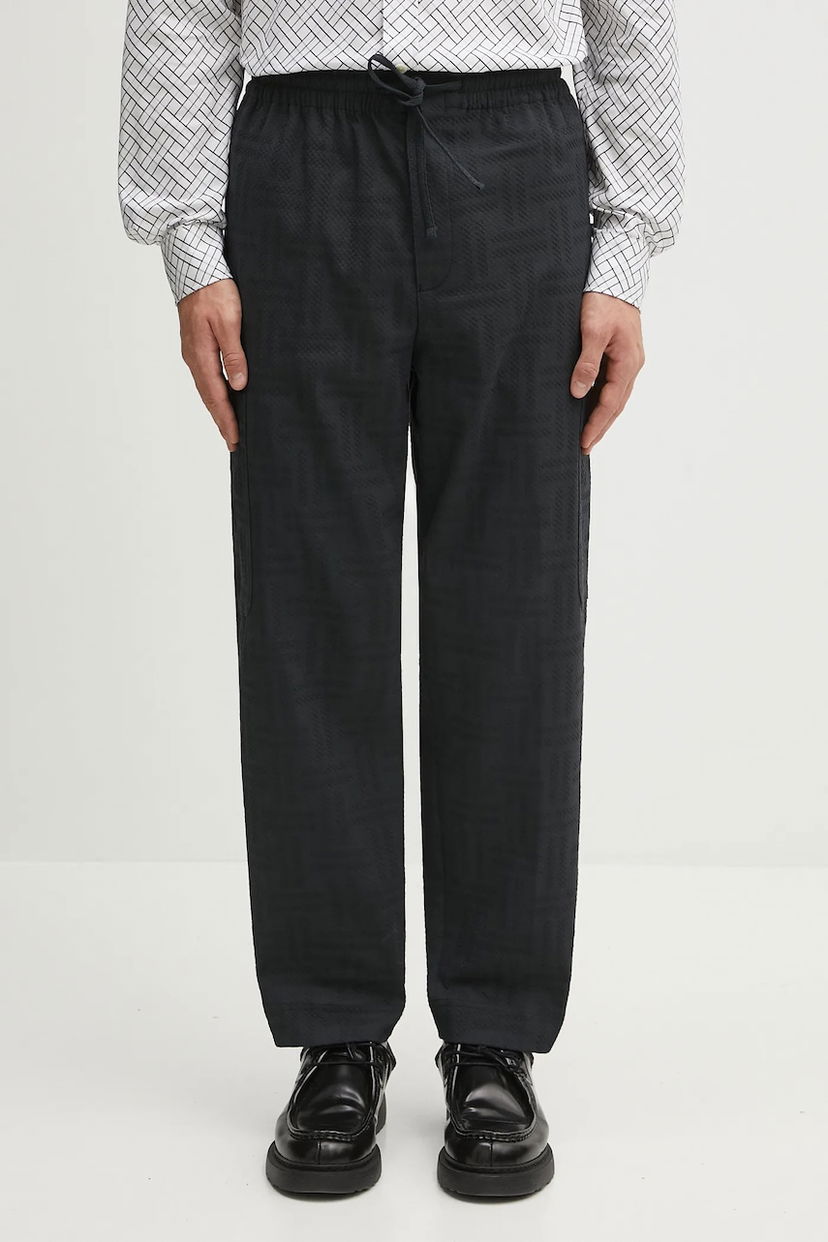 Cargo hlače KENZO Weave Cargo Jogpant Crna | FF65PA5019JF