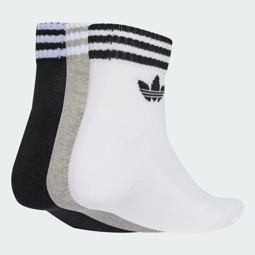 Čarape adidas Performance 3-Stripes Ankle Socks - 3 Pairs Siva | JV7437, 0