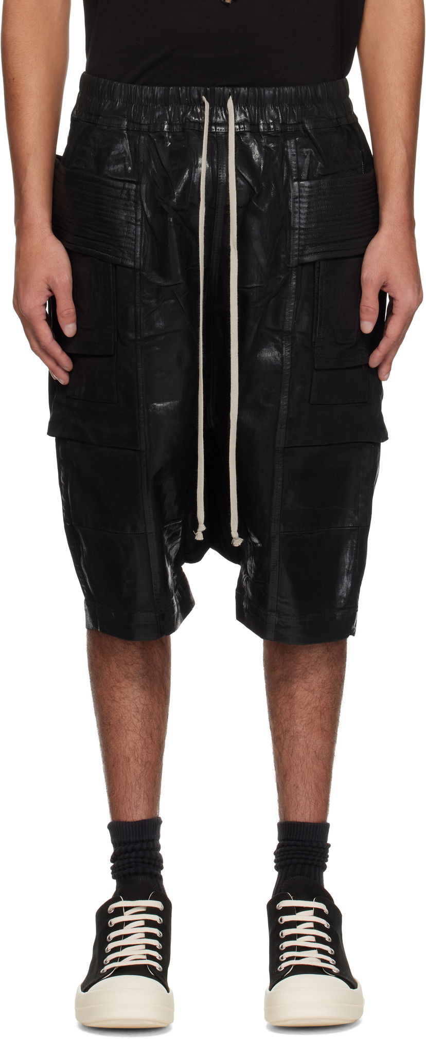 Kratke hlače Rick Owens Rick Owens DRKSHDW Hollywood Creatch Cargo Pods Shorts Crna | DU01E3382 SCF