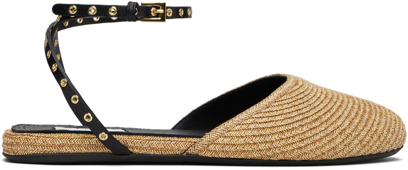 Dodaci Alaïa ALAÏA Paper Straw Ballerina Flats Bež | AA3S127TK036